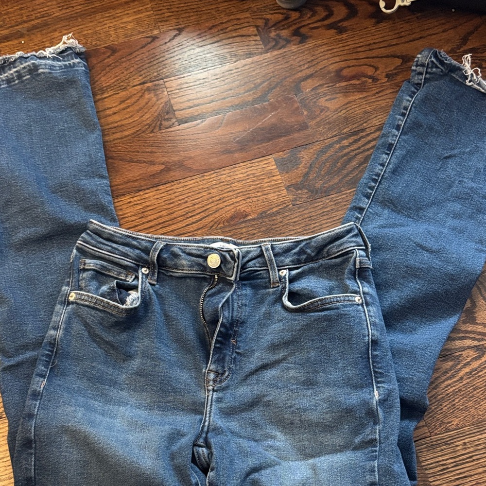 Forever 21 Dark Blue Straight Leg Jeans